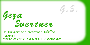 geza svertner business card